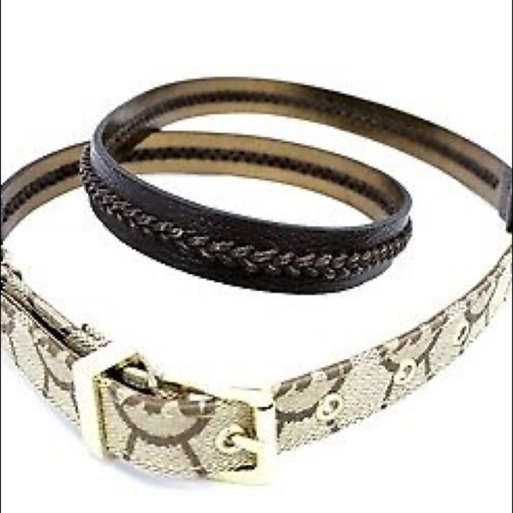 MK Logo & Whipstitch Belt